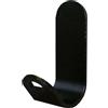 Gancio 1 posto in alluminio nero opaco L 3 x H 8 x P 4 cm