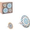 - Set 4 pomoli appendiabiti in poliresina rotondi blu e arancioni