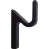Gancio in zama nero opaco L 1,5 x H 6,5 x P 4 cm
