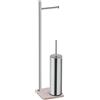 Piantana portarotolo e portascopino bagno Trilly H 64,4 cm beige