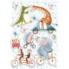 Sticker autoadesivo 1fg 67x47 cm riding animals