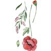 Sticker autoadesivo 2fg 15x31 cm poppies