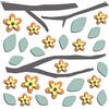 Sticker autoadesivo in foam 1fg 31x31 cm yellow branch