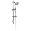Set saliscendi Menelao in metallo con portasapone cromo
