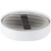 Portasapone bagno Ivory tondo plastica bianco/cromo
