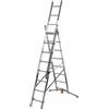 Scala trasformabile con regolazione a pedale alluminio 3x8 gradini P max 150 kg