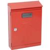 Cassetta postale in lamiera Missive 220x320x80 mm rosso