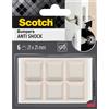 Scotch Paracolpi adesivo da parete antiurto Scotch® 21x21 mm bianco