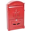Cassetta postale in lamiera Araldica 260x410x90 mm rosso
