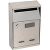 Cassetta postale in acciaio Inox 210x320x90 mm grigio