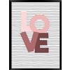 Styler Stampa con cornice Pink love nero 30x40 cm