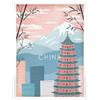 Stampa con cornice China bianco 30x40 cm