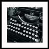 Stampa con cornice Macchina da scrivere nero 30x30 cm
