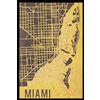 Stampa con cornice Miami nero 40x60 cm