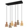 Lampadario a sospensione Agudo 6 luci E27 multicolor in metallo Ø 85 x H 150 cm
