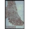 Stampa con cornice Chicago nero 40x60 cm
