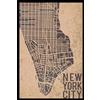 Stampa con cornice New York nero 40x60 cm