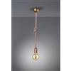 Trio Plafoniera LED Rope Retro E27 da 60 W ottone H 150 cm