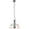 Lampadario a sospensione Rustica 3 luci in metallo ruggine Ø 55x150 cm