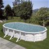 GRE pools Piscina fuori terra rigida in acciaio bianco Gre 730x375x H 120 cm