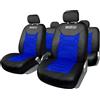 Coprisedili auto Linea S set completo 5 teste nero e blu