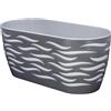 Cassetta portafiori Sahara Duo 15,6x34,7x16,7 cm grigio/bianco