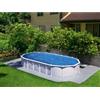 GRE pools Piscina in acciaio fuori terra Haiti 1000x550x132 cm Omega-System ovale bianco