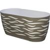 Cassetta portafiori Sahara Duo 15,6x34,7x16,7 cm tortora/bianco