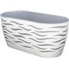 Cassetta portafiori Sahara Duo 15,6x34,7x16,7 cm bianco/platino