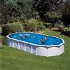GRE pools Piscina in acciaio fuori terra Haiti 915x470x132 cm Omega-System ovale bianco