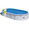GRE pools Piscina in acciaio fuori terra Haiti 730x375x132 cm Omega-System ovale bianco