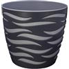 Vaso da interno Sahara Duo in plastica ø 18 cm antracite/platino