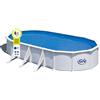 GRE pools Piscina in acciaio fuori terra Atlantis 730x375x132 cm ovale bianco