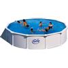 GRE pools Piscina in acciaio fuori terra Atlantis Ø 550x132 cm rotonda bianco
