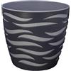 Vaso da interno Sahara Duo in plastica ø 23 cm antracite/platino