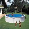 GRE pools Piscina rotonda in acciaio bianco Ø 300 H 120 cm