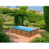 GRE pools Piscina in legno fuori terra Evora 620x420x133 cm rettangolare