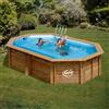 GRE pools Piscina in legno fuori terra Grenade 2 436x336x117 cm ovale