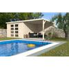Decor et Jardin Casetta da giardino in legno Blockhaus Pireo sp. 28 mm H204xL593xP333 cm