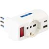 Spina multisize con interruttore di sicurezza e 2 prese USB A-C