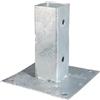 Base per palo quadrata zincata da avvitare 71x71x150 mm