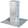 Base per palo quadrata zincata da avvitare 91x91x150 mm