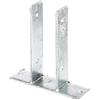 Staffa porta palo ad U zincata 200x91x200 mm