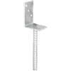 Staffa porta palo ad L zincata 100x800x200 mm