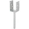 Staffa porta palo ad U zincata 100x71x200 mm
