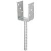 Staffa porta palo ad U zincata 100x91x200 mm