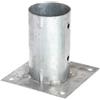 Base per palo zincata da avvitare Ø 81 x base 150x150x4 mm