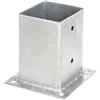- Base per palo quadrata zincata da avvitare 101x101x150 mm