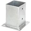 - Base per palo quadrata zincata da avvitare 120x120x180 mm