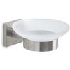 Portasapone bagno Fuji in acciaio e cromall spazzolato